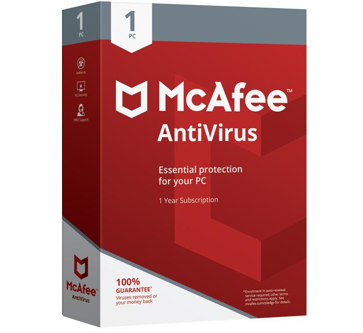 McAfee Antivirus 2020 (Individueel / 1 apparaat)